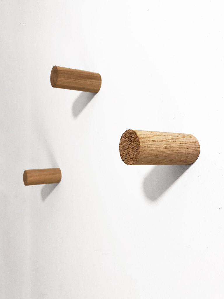 Coat hook - Walnut Stain (Single Hook or Set of 3)