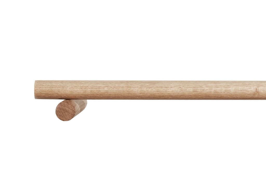 Curtain Pole 0-720cm / 0-283.5" (Oak, Walnut, Beech, Black, White)