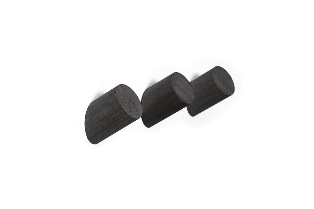 Coat Hook Angle - Black (Single hook or Set of 3)