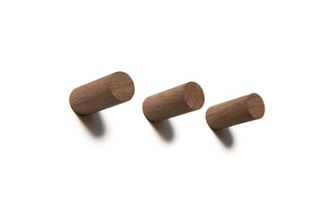 Coat hook - Walnut Stain (Single Hook or Set of 3)