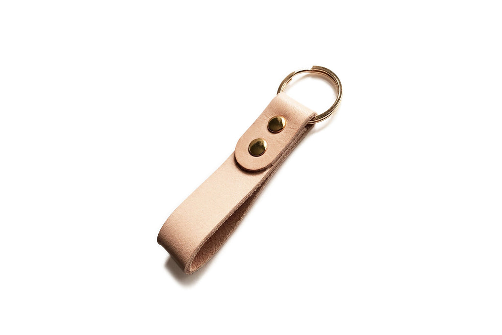 Leather Key Ring - Natural Leather