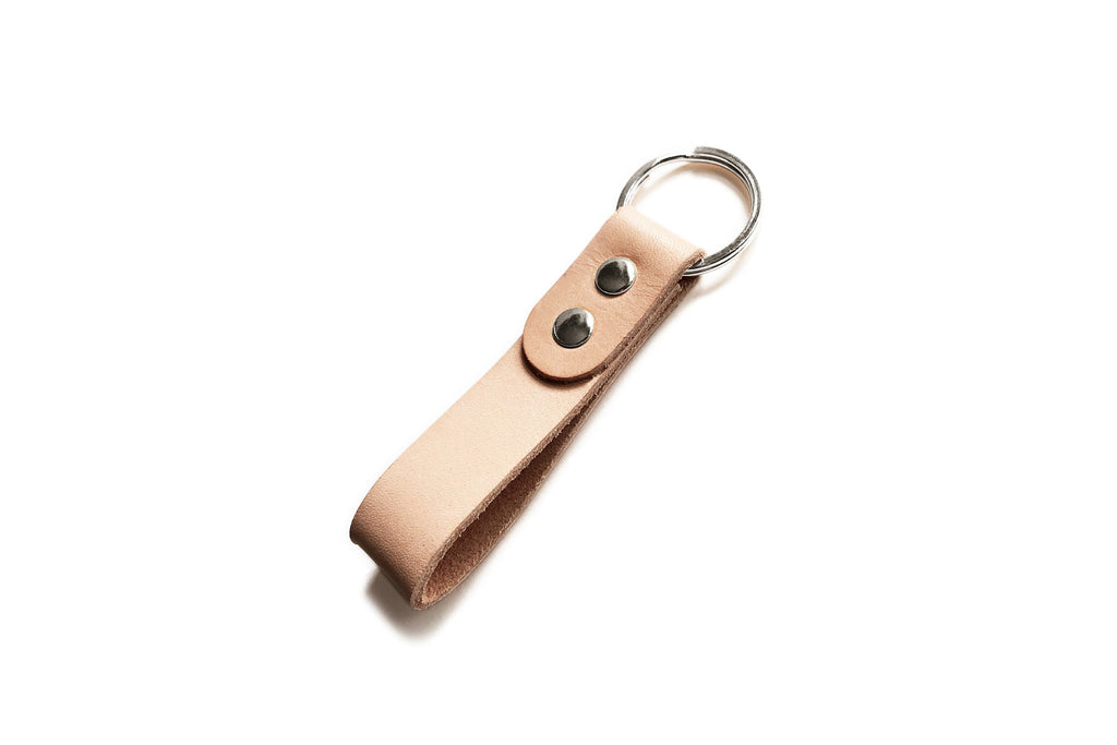 Leather Key Ring - Tan Leather