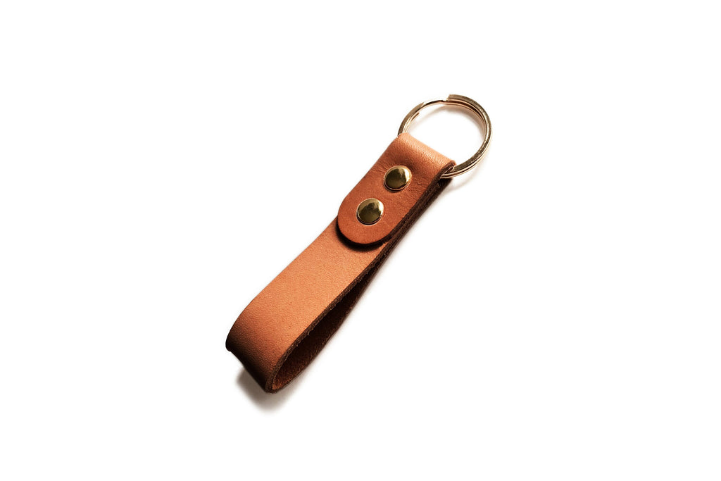 Leather Key Ring - White Leather