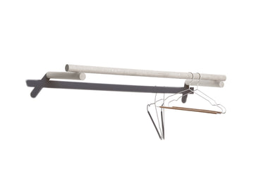 Floating Coat Rail - White