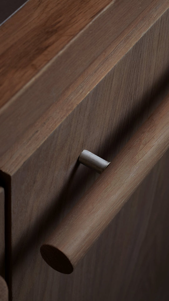 Door Handle Bar Knob Pull - Natural Oak, Walnut, Black, White